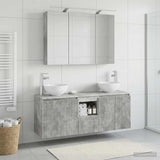 Bathroom Cabinet Set 4 pcs Concrete Grey Engineered Wood 3406338