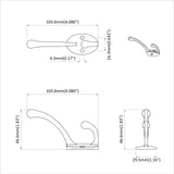 Clothes Hook 346 pcs Black 102 x 29 x 47mm Zinc Alloy 864901
