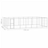 Outdoor Dog Kennel Galvanised Steel 33.88 m 3082320