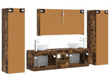 Bathroom Furniture Set 6 pcs Smoked Oak 3407219