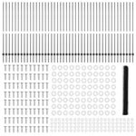 ZNTS Fence Posts 22 pcs U-Channel Grey 160 cm Steel, Hexagon Fence Grey 1.6x100 m Steel 3336945