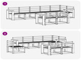 Outdoor Sofa Set 8 pcs White Solid Acacia Wood 3387808
