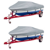 Boat Covers 2 pcs Grey Length 488-564 cm Width 239 cm 279107