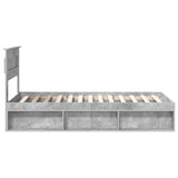 Bed Frame Concerte Grey 75 x 190 cm Solid Pine Wood 3409818