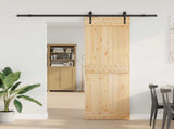 Sliding Door NARVIK Natural and Black 70 x 210 cm 3445293