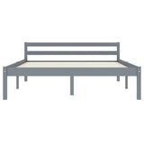 Bed Frame Grey Solid pine wood 140x200 cm Durable Bed Frame 283199
