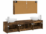 Bathroom Furniture Set 4 pcs Smoked Oak 3406947