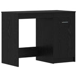 Desk with Door 2 pcs Black Oak 140 x 50 x 76 cm Engineered Wood 3332543