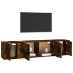 3 Piece TV Cabinet Set Smoked Oak Engineered Wood 3188419