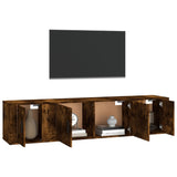 3 Piece TV Cabinet Set Smoked Oak Engineered Wood 3188419