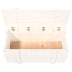 ZNTS Storage Box White 91x40.5x42 cm Solid Wood Pine 824999