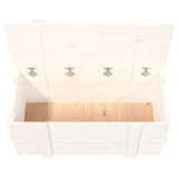 ZNTS Storage Box White 91x40.5x42 cm Solid Wood Pine 824999