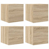 Wall Mounted TV Cabinets 4 pcs Sonoma Oak 30.5x30x30 cm 804492