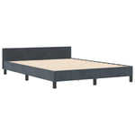 ZNTS Bed Frame Dark Grey 140x200 cm Velvet 3344880
