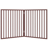 Dog Gate Foldable 2 Panels Brown 160 cm Poplar Wood 352202