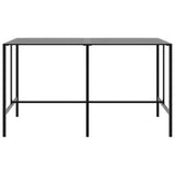 9 Piece Garden Bar Set Black Powder-coated Steel 3283754