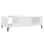 Coffee Table High Gloss White 103.5x60x35 cm Engineered Wood 806028