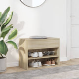 Shoe Bench Sonoma Oak 60x30x45 cm Engineered Wood 808741