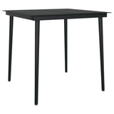 Garden Dining Set Grey and black PE rattan Medium Durable 3099407