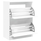 Shoe Cabinet with 2 Flip-Drawers White 80x42x108 cm 3214399