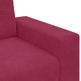 Sofa Wine Red 221 x 78 x 80 cm Fabric 4105138