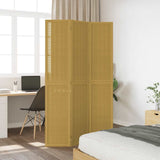 Room Divider 3 Panels Brown Solid Wood Paulownia 358815