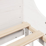 Bookcase Bed without Mattress White 180x200 cm Super King Solid Wood 3323798