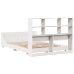 ZNTS Bed Frame without Mattress White 120x200 cm Solid Wood Pine 3323693