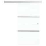 Sliding Door with Soft Stops ESG Glass and Aluminium 90x205 cm 288062