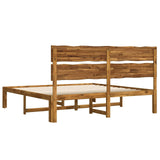 Double Bed Frame with Headboard ROSTOCK Natural 180 x 200 cm 3405495