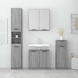 4 Piece Bathroom Cabinet Set Grey Sonoma Engineered Wood 3115890