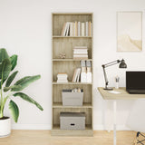 Bookcase Sonoma Oak 60x24x176 cm Engineered Wood 857823