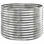 Garden Raised Bed Galvanised Steel 100x100x68 cm Silver 319057