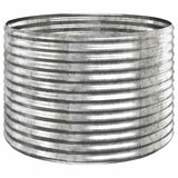 Garden Raised Bed Galvanised Steel 100x100x68 cm Silver 319057