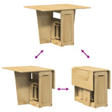 5 Piece Butterfly Dining Set Corona Foldable Wax Brown Pinewood 3295716