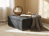 Square Storage Ottoman, Small Space Furniture, Home Decor.Dark Grey W5770P503280