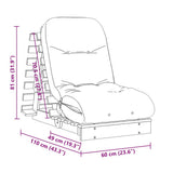 Futon Sofa Bed with Mattress 60x206x11 cm Impregnated Wood Pine 846750