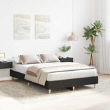 Bed Frame No Mattress Black 120x190 cm Small Double Engineered Wood 861076