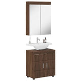 Bathroom Furniture Set TULUM 2 pcs Brown Oak 60 x 34 x 63 cm 3398021