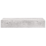 Wall Drawer Shelves 2 pcs Concrete Grey 60x23.5x10cm MDF 330266