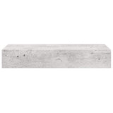 Wall Drawer Shelves 2 pcs Concrete Grey 60x23.5x10cm MDF 330266