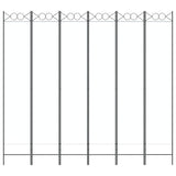 6-Panel Room Divider White 240x220 cm Fabric 350174