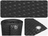 Balcony Screen with Eyelets 400 x 80 cm Poly Rattan Black 42032649