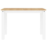 ZNTS Dining Table Panama White 117x60x75 cm Solid Wood Pine 4005704