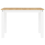 ZNTS Dining Table Panama White 117x60x75 cm Solid Wood Pine 4005704