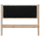 Upholstered Headboard Brown 100 cm Solid Pine Wood 879081