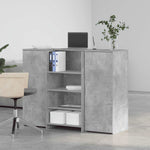 Reception Desk Concrete Grey 135x50x103.5 cm Engineered Wood 3324190