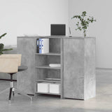Reception Desk Concrete Grey 135x50x103.5 cm Engineered Wood 3324190