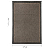 Outdoor Flatweave Rug 160x230 cm Dark Brown 340846