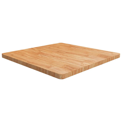 Square Table Top Light Brown 90x90x4cm Treated Solid Wood Oak 343063